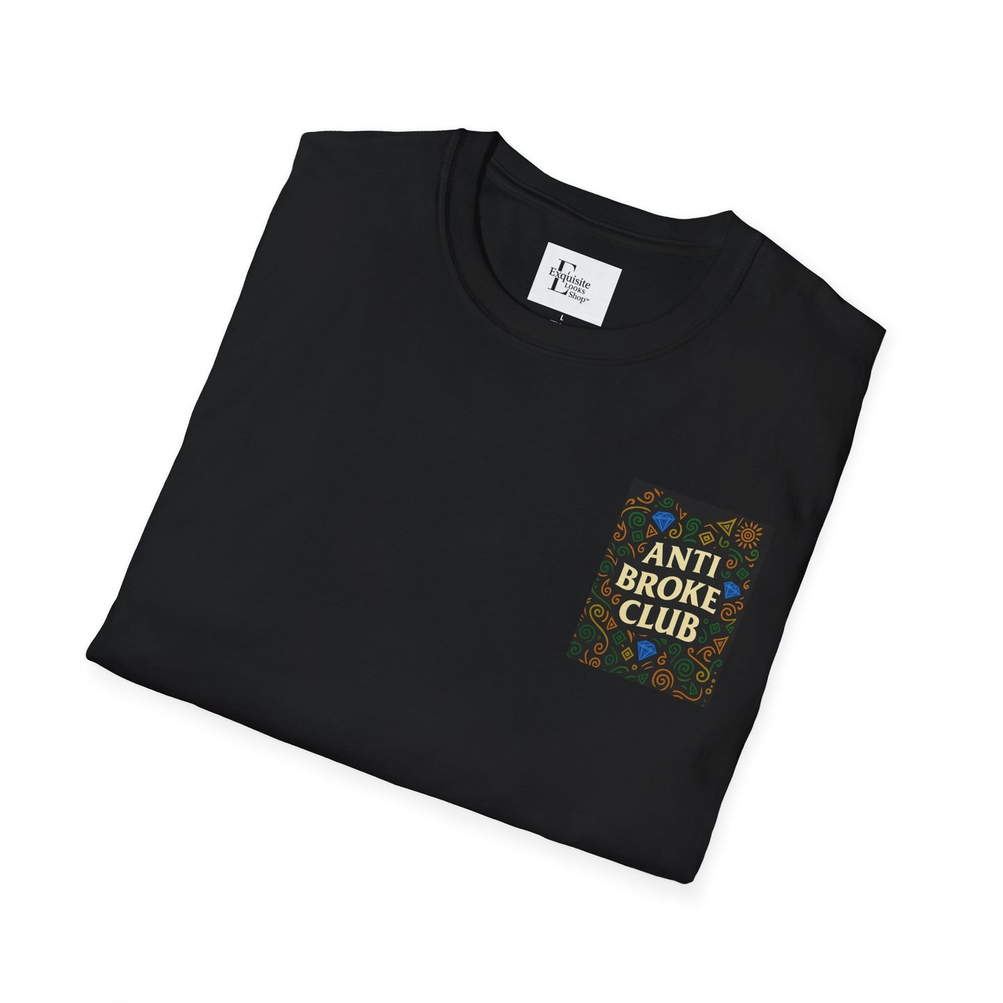 Anti Broke Club swirl graphic T-shirt