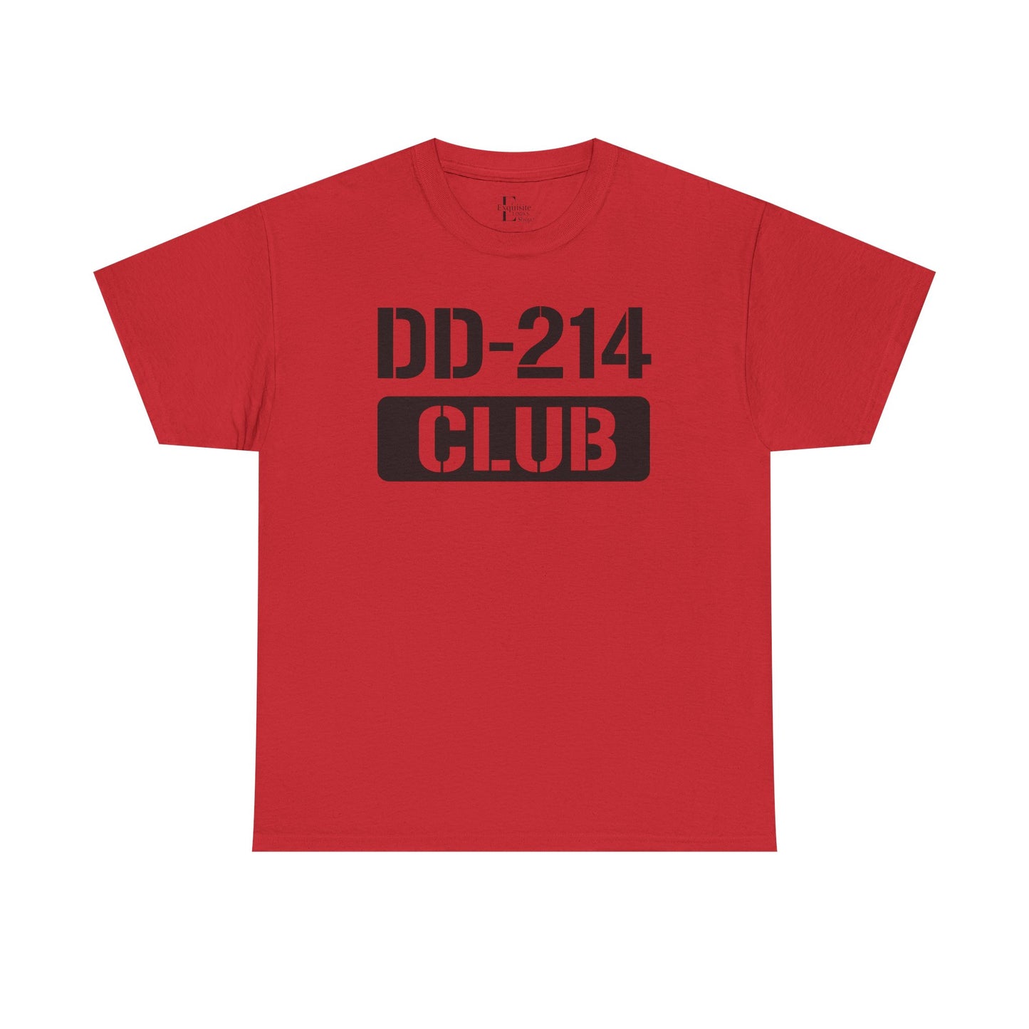 DD-214 Club Unisex Heavy Cotton Tee, Veteran Pride Shirt, Casual Wear, Military