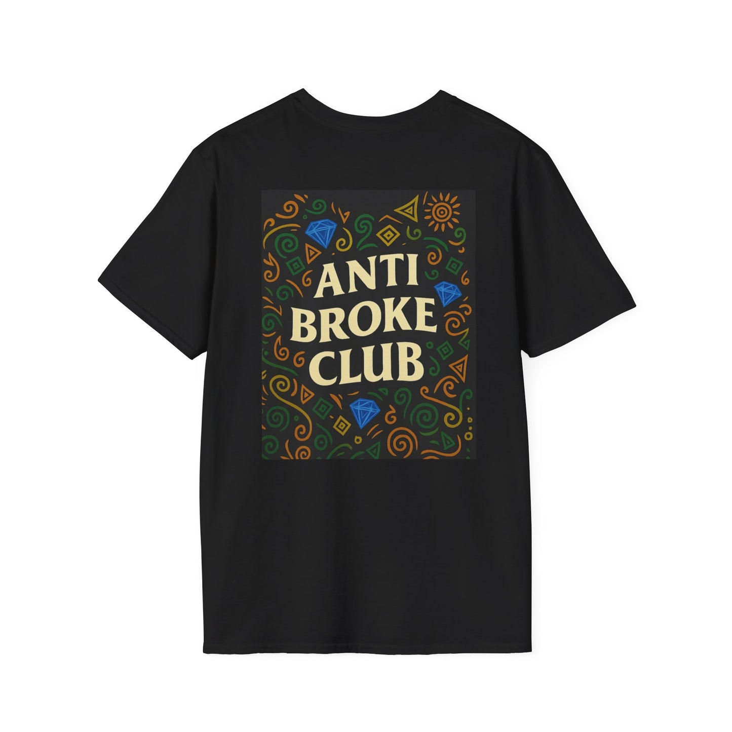 Anti Broke Club swirl graphic T-shirt