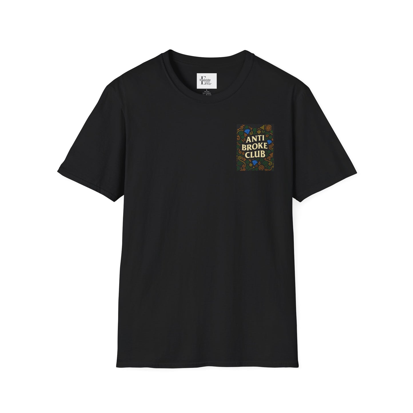 Anti Broke Club swirl graphic T-shirt