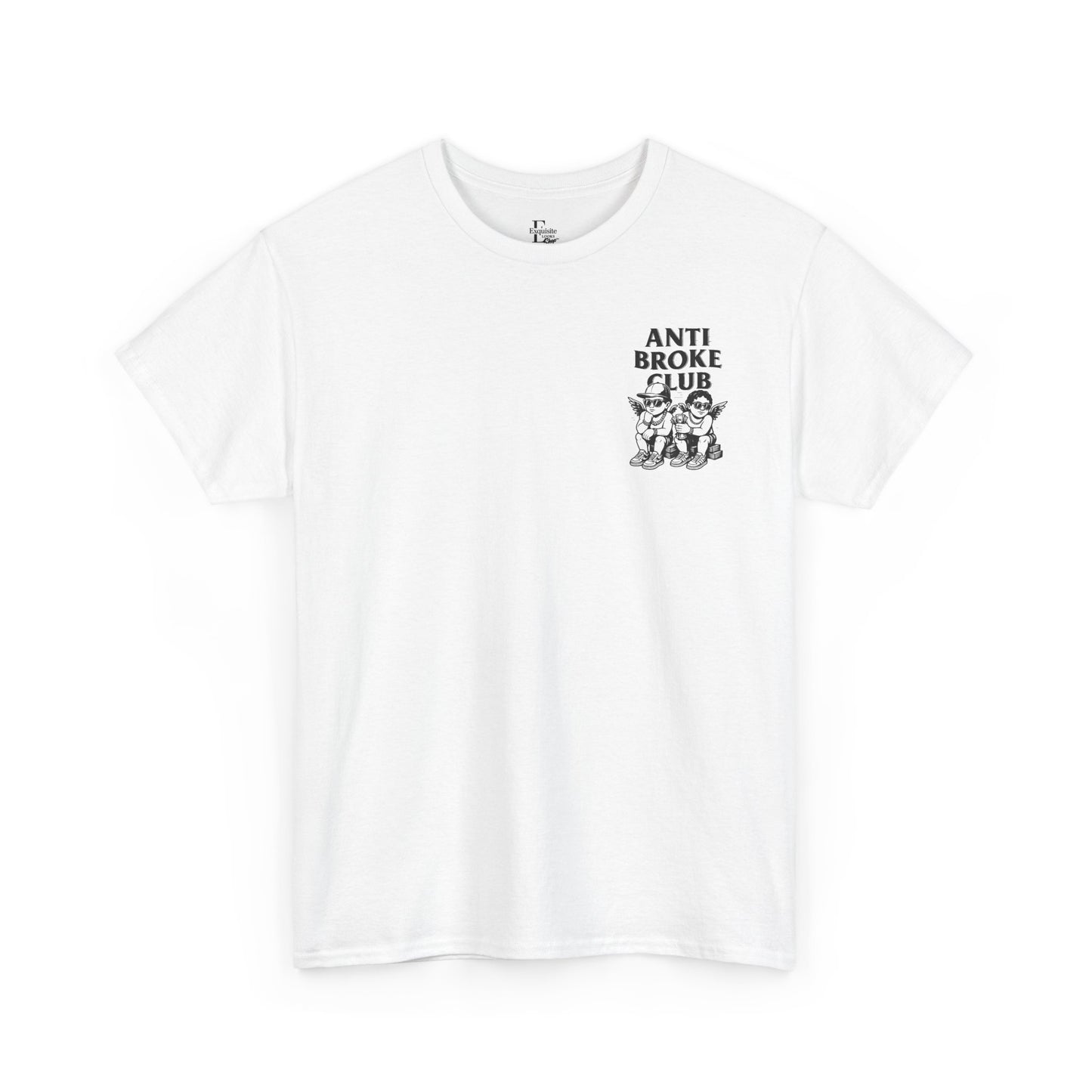 Anti Broke Club Graphic Tee, Casual Wear, Gift for Friends, Streetwear, Statement Shirt