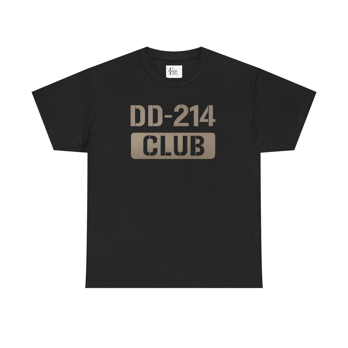 DD-214 Club Unisex Heavy Cotton Tee, Veteran T-Shirt, Military Appreciation Shirt, Gift for Veterans, Casual Everyday Wear