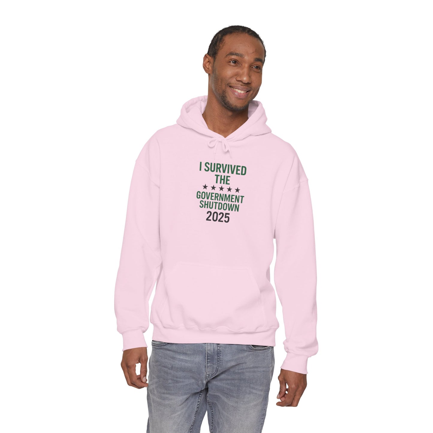 Green and black "I Survived the Government Shutdown 2025" Commemorative Hoodie
