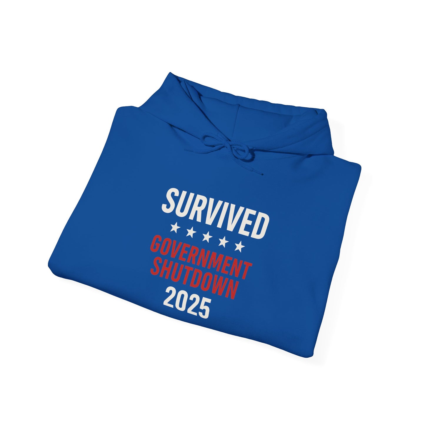 White text "Survived Government Shutdown" Hoodie