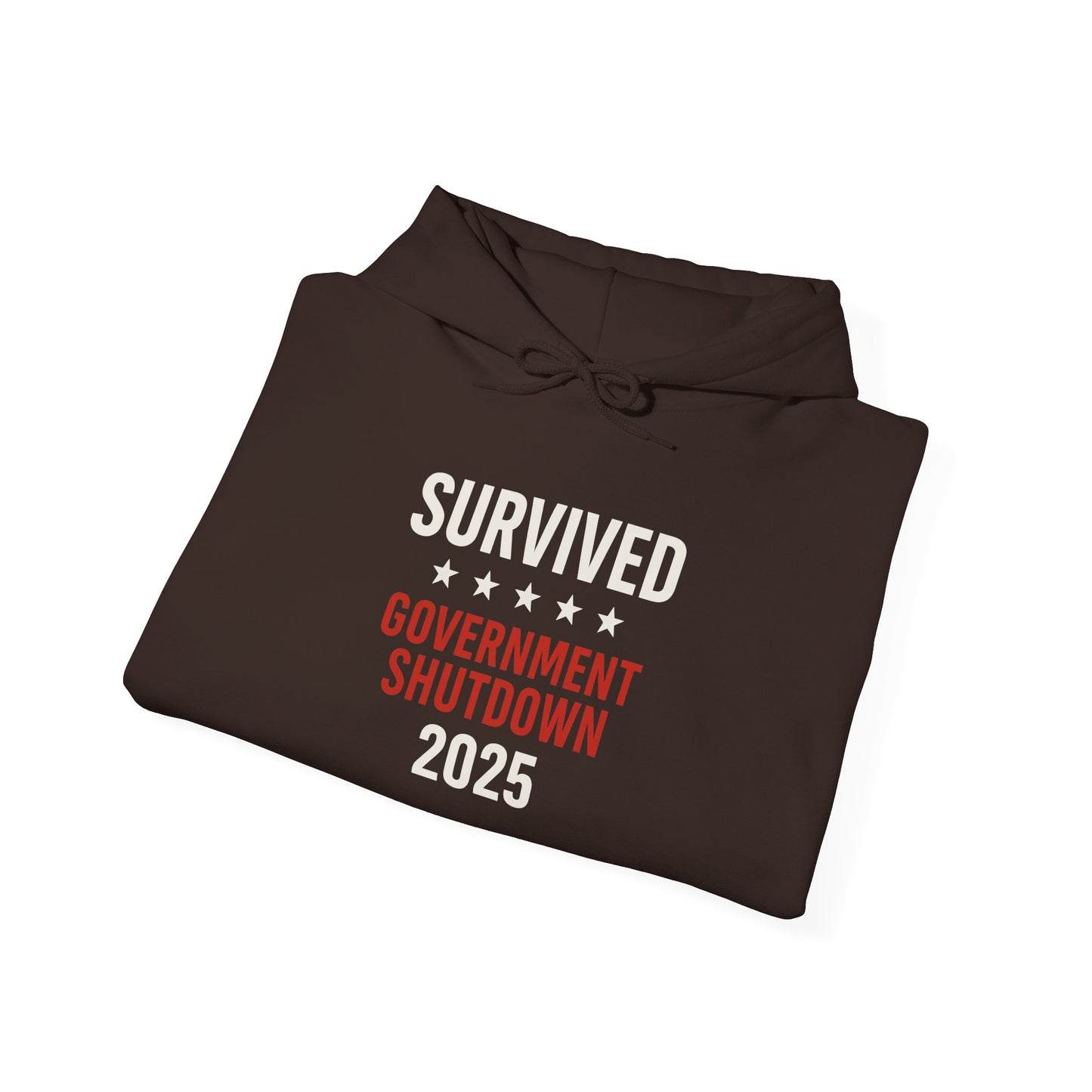 White text "Survived Government Shutdown" Hoodie