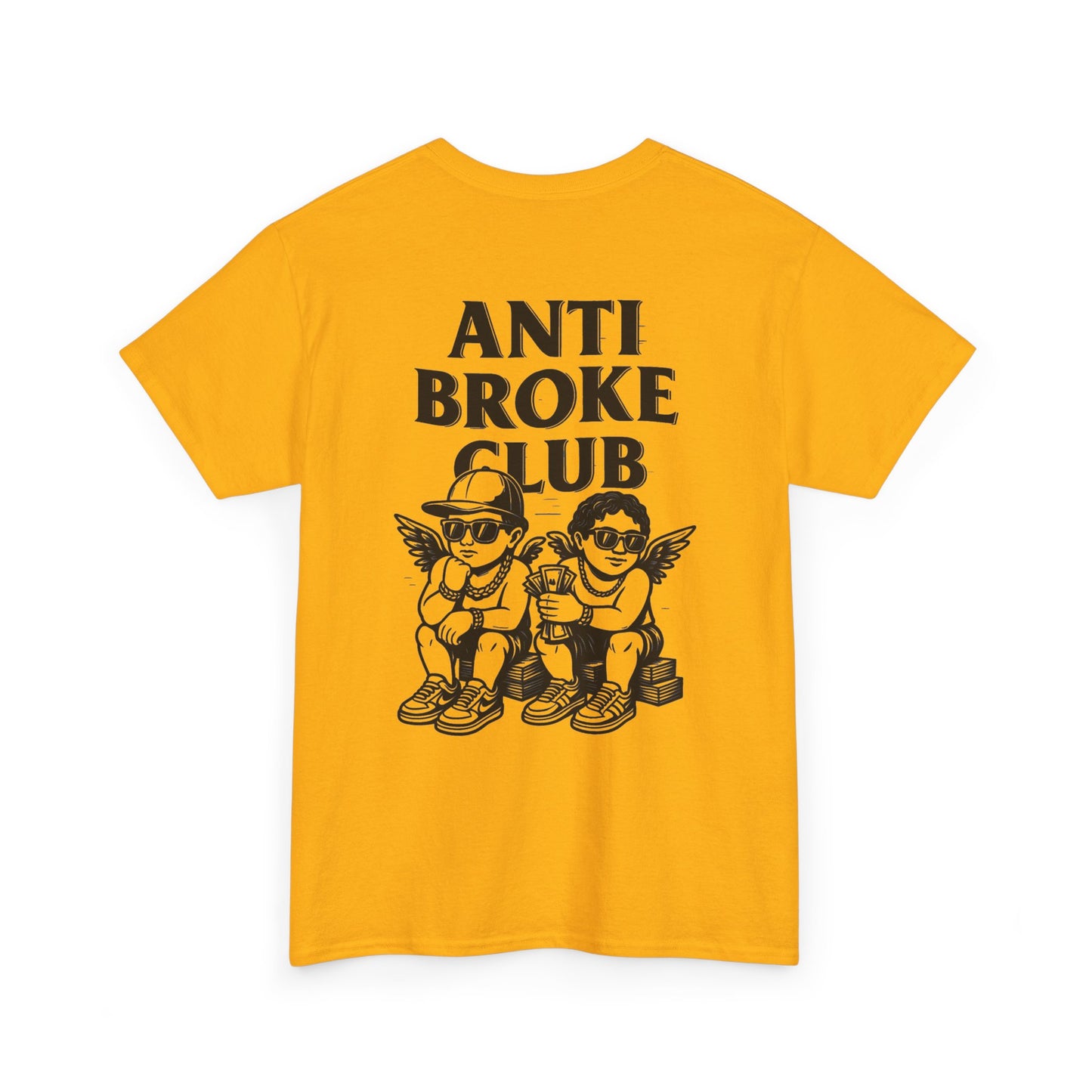 Anti Broke Club Graphic Tee, Casual Wear, Gift for Friends, Streetwear, Statement Shirt