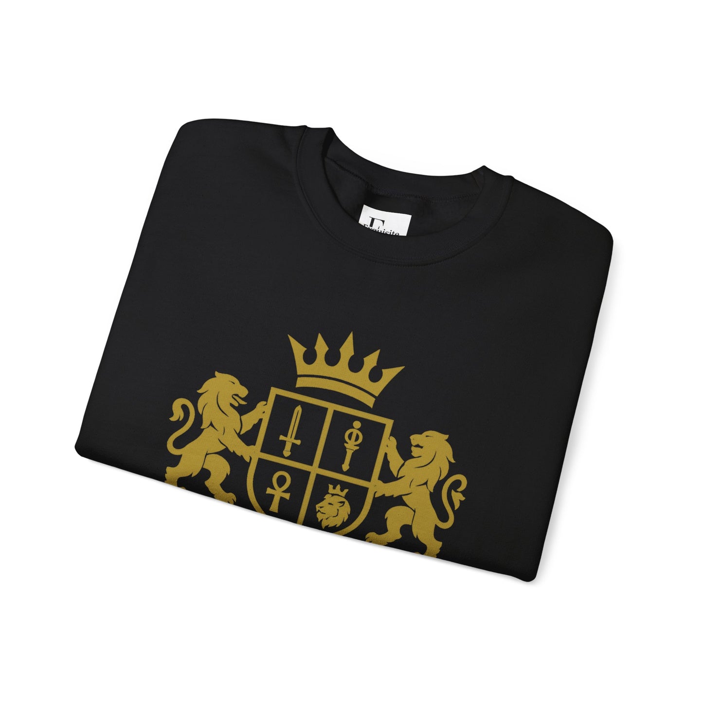 "Sovrn" sovereign  Wear the throne"  Luxury Gold Crest Crewneck Sweatshirt