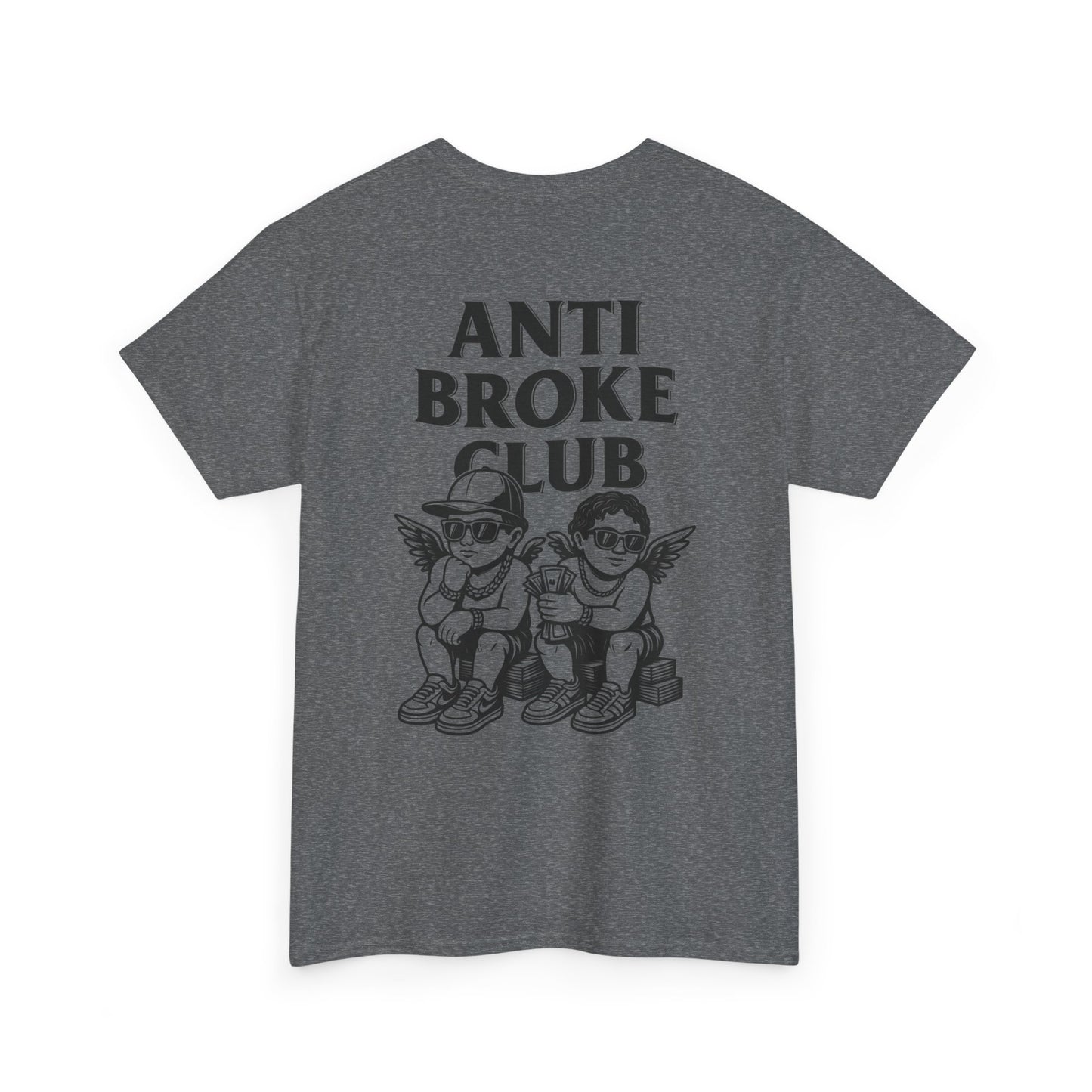 Anti Broke Club Graphic Tee, Casual Wear, Gift for Friends, Streetwear, Statement Shirt