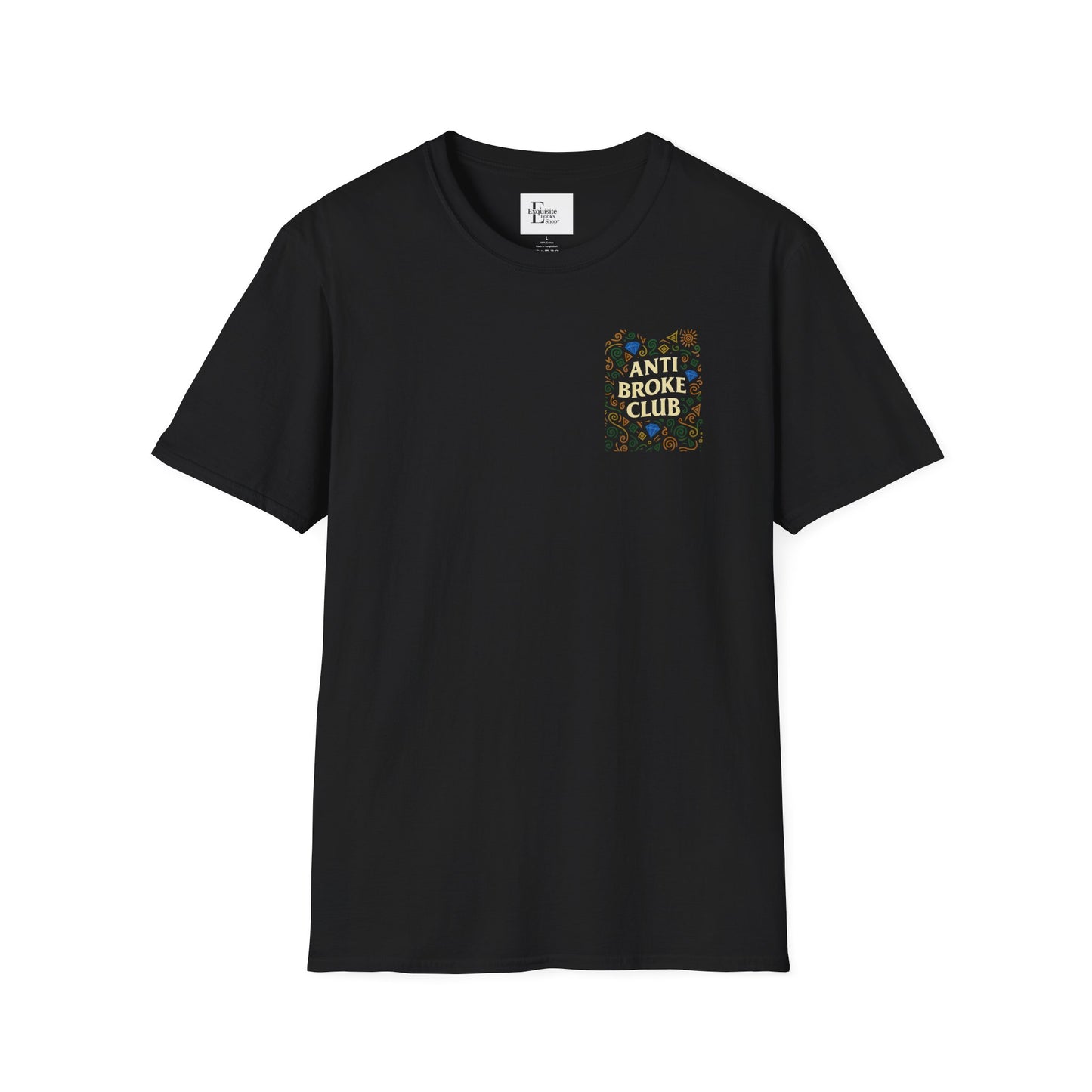 Anti Broke Club Unisex Softstyle T-Shirt | Trendy Graphic Tee, Comfortable Wear, Great for Gifting, Casual Outings, Everyday Style