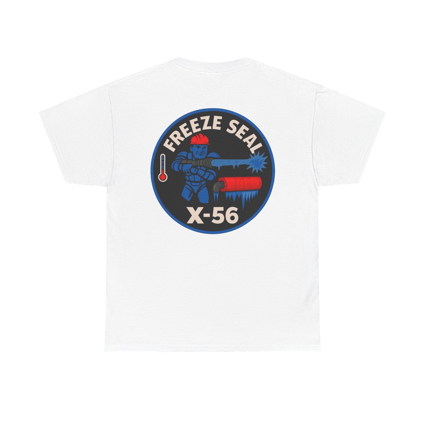 Freeze Seal worker red jacket t shirt  Unisex Cotton Tee