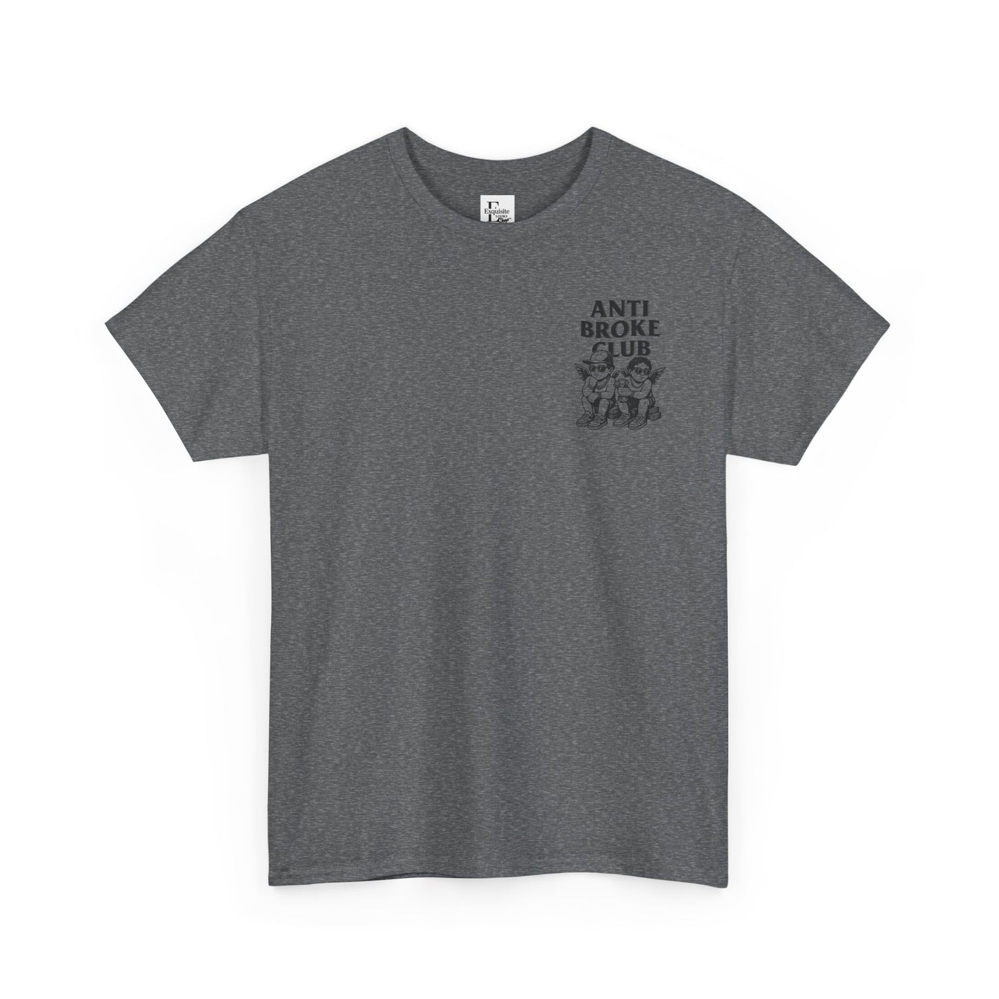 Anti Broke Club Graphic Tee, Casual Wear, Gift for Friends, Streetwear, Statement Shirt