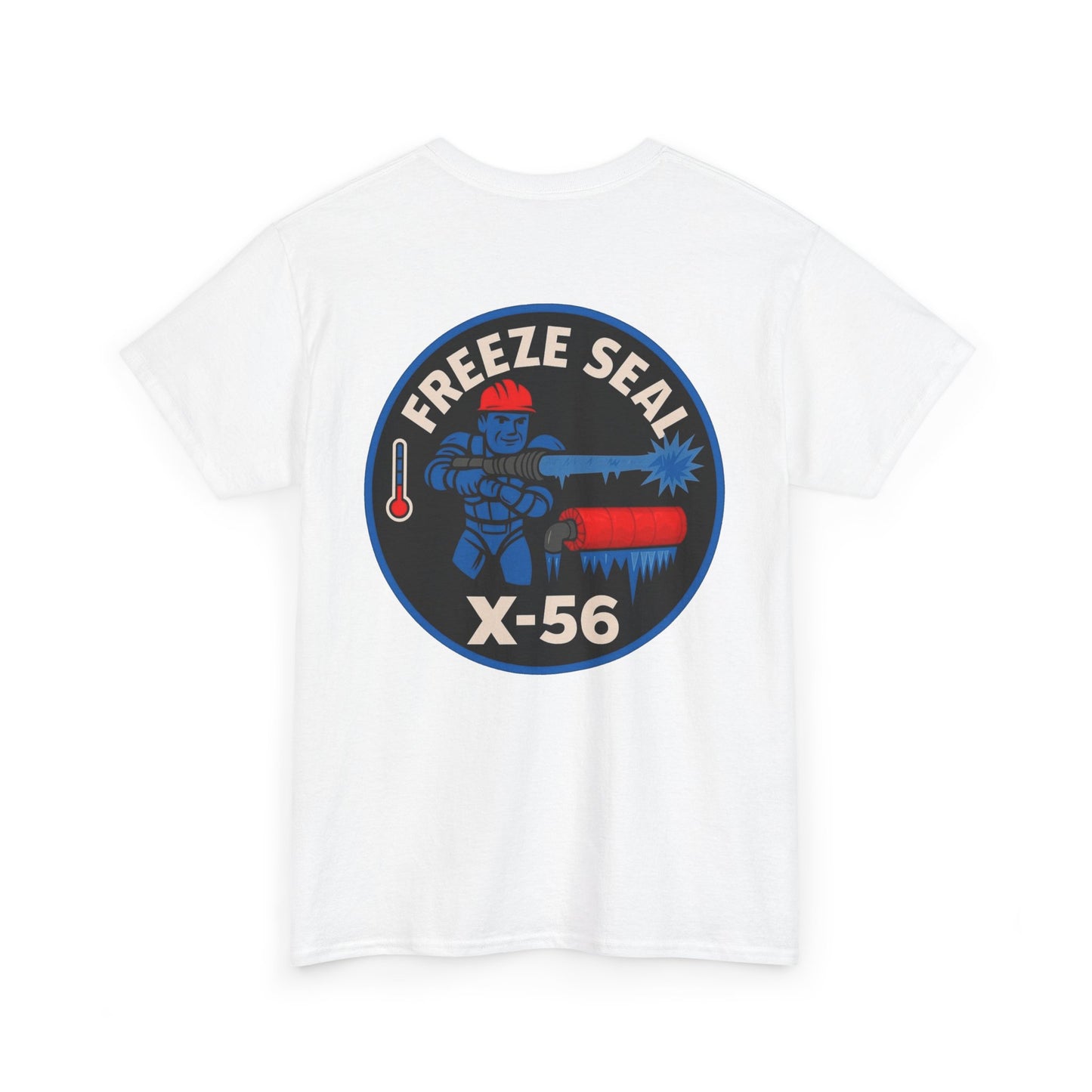 Freeze Seal worker red jacket t shirt  Unisex Cotton Tee