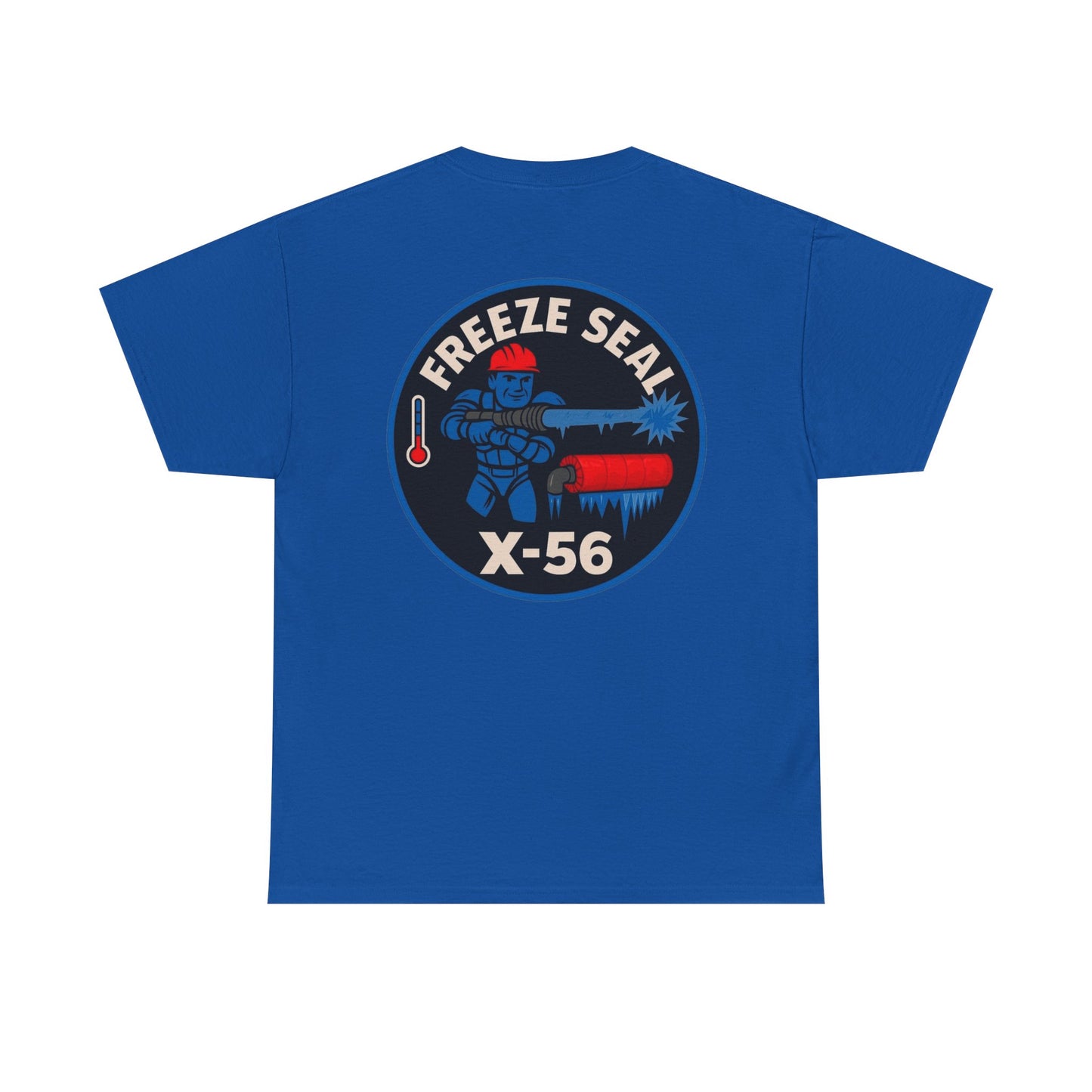 Freeze Seal worker red jacket t shirt  Unisex Cotton Tee