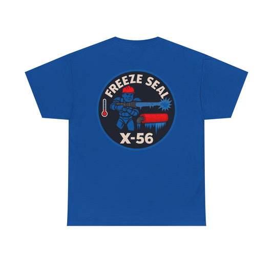 Freeze Seal worker red jacket t shirt  Unisex Cotton Tee