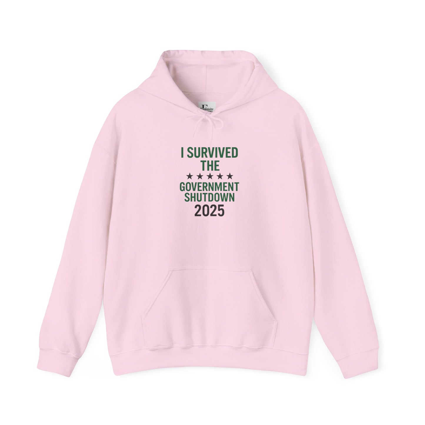 Green and black "I Survived the Government Shutdown 2025" Commemorative Hoodie