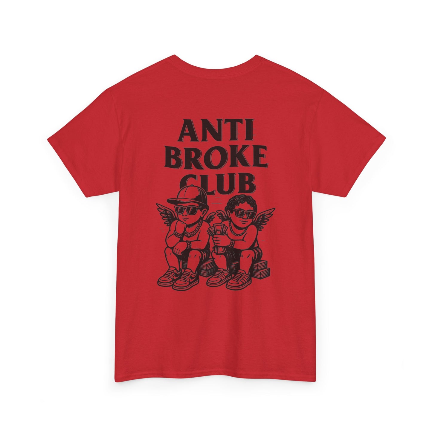 Anti Broke Club Graphic Tee, Casual Wear, Gift for Friends, Streetwear, Statement Shirt