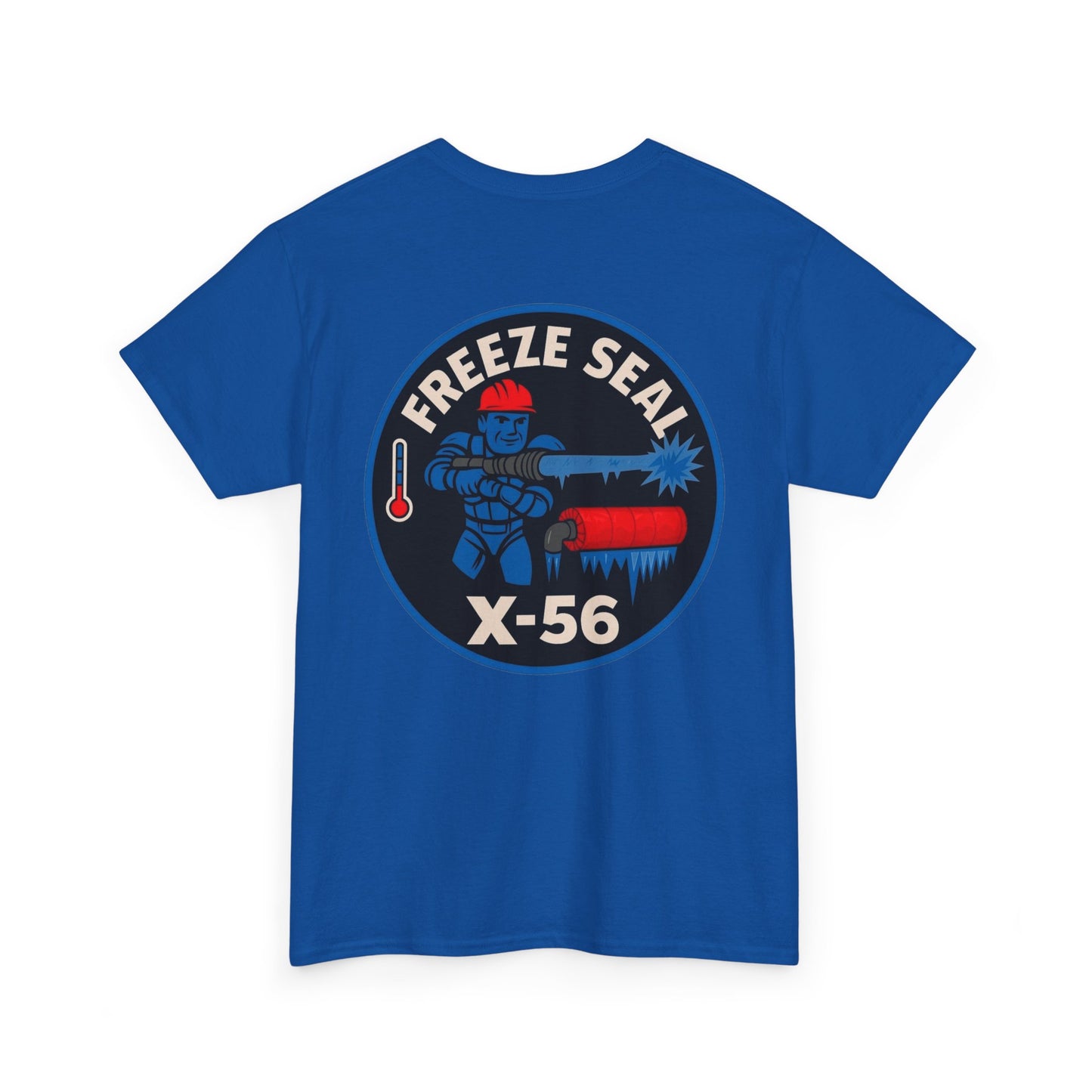 Freeze Seal worker red jacket t shirt  Unisex Cotton Tee