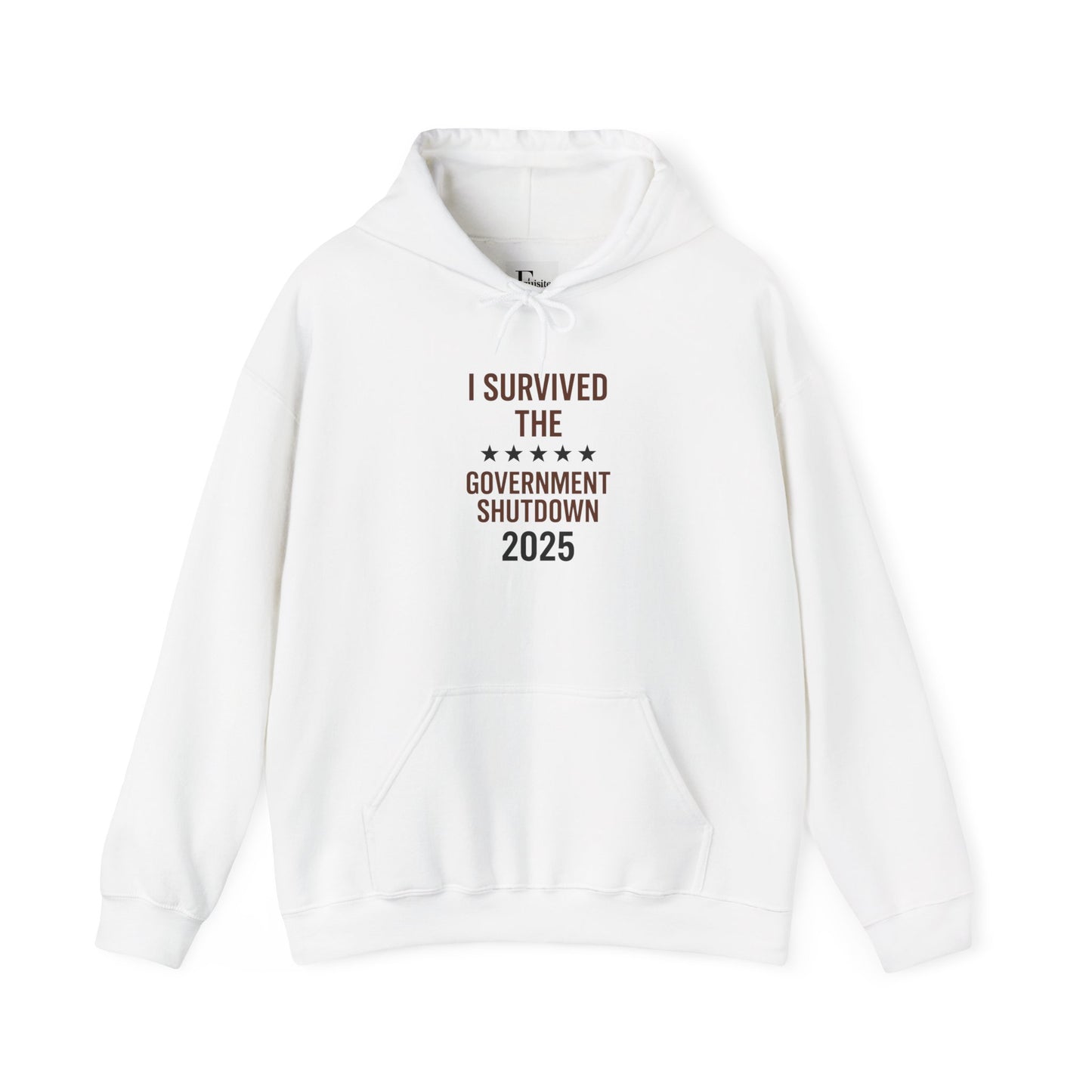 Brown and black  "I Survived the Government Shutdown 2025 hoodie