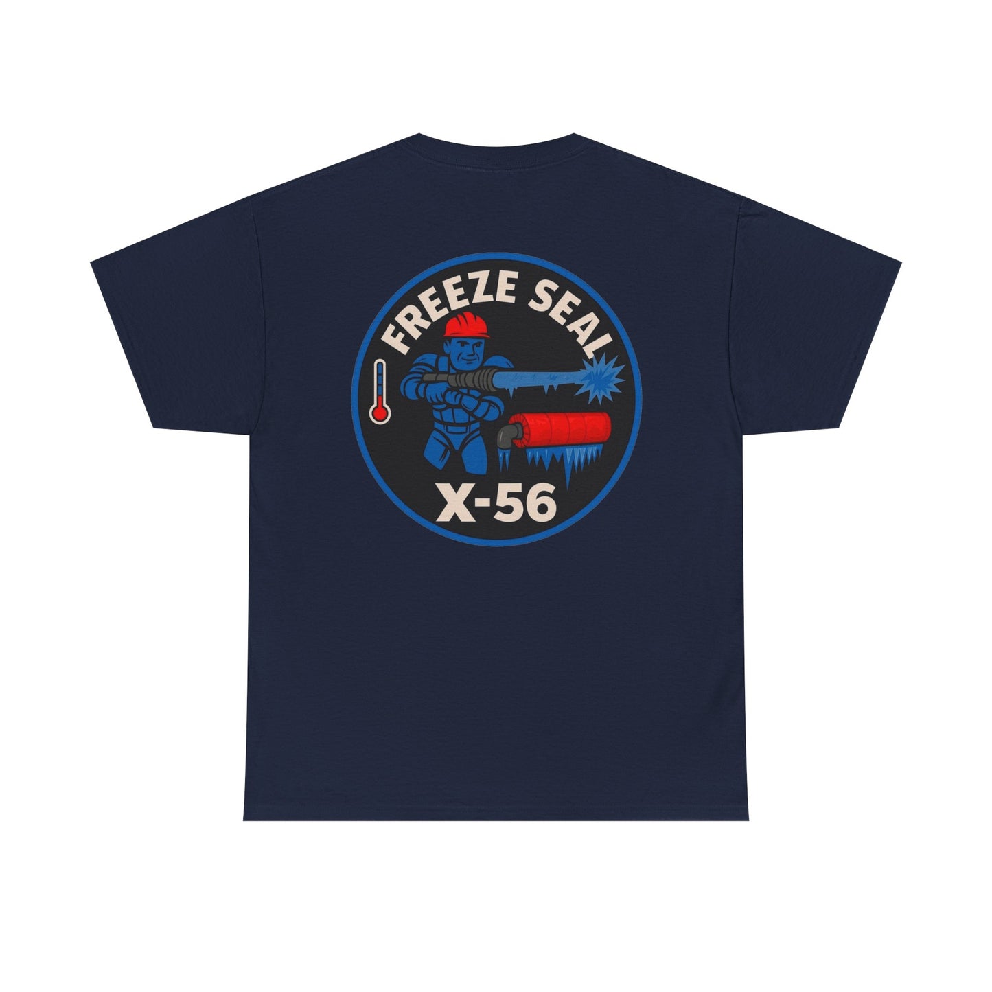 Freeze Seal worker red jacket t shirt  Unisex Cotton Tee