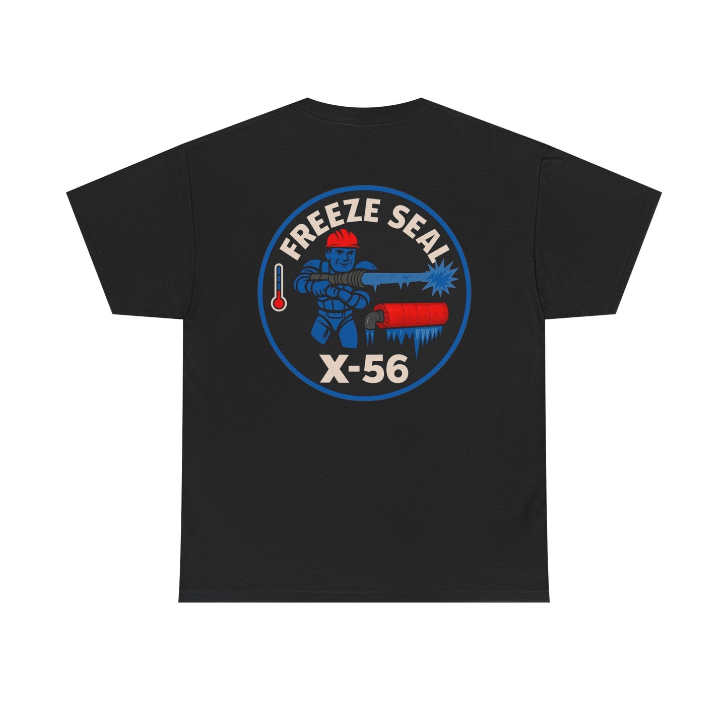 Freeze Seal worker red jacket t shirt  Unisex Cotton Tee
