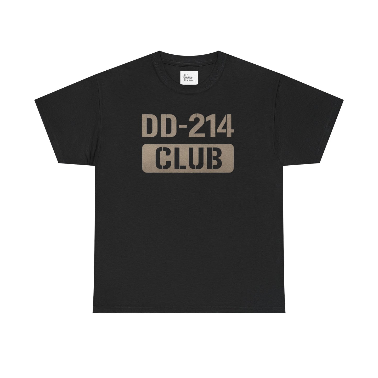 DD-214 Club Unisex Heavy Cotton Tee, Veteran T-Shirt, Military Appreciation Shirt, Gift for Veterans, Casual Everyday Wear