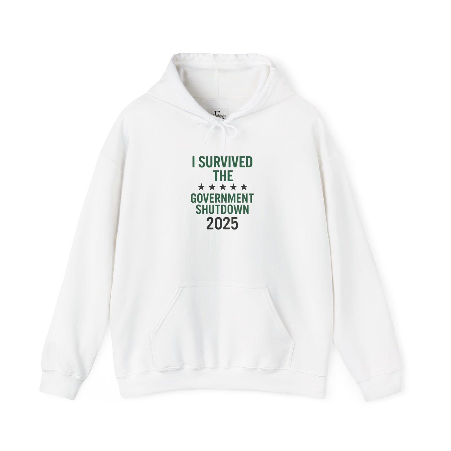 Green and black "I Survived the Government Shutdown 2025" Commemorative Hoodie