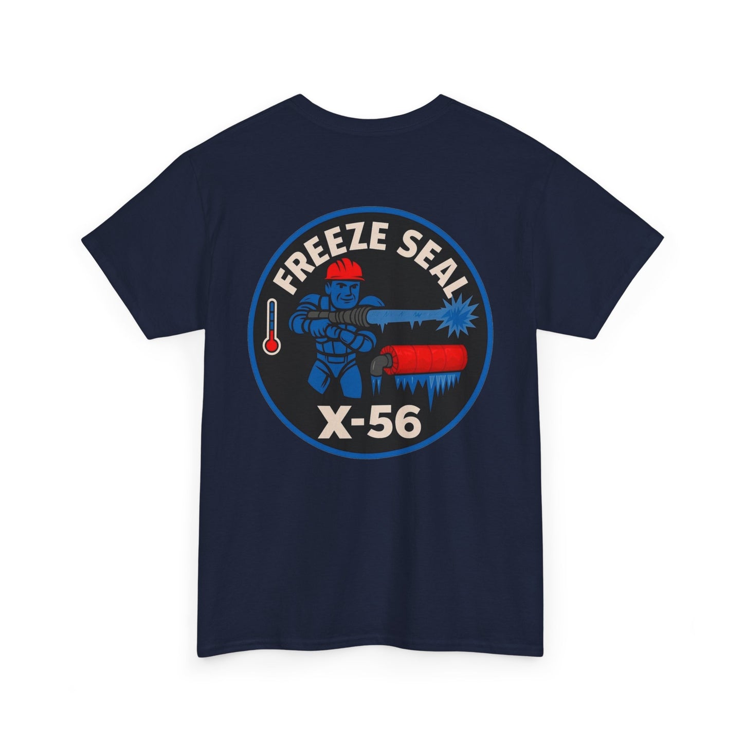 Freeze Seal worker red jacket t shirt  Unisex Cotton Tee