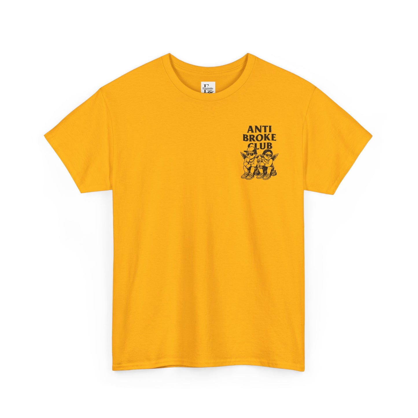 Anti Broke Club Graphic Tee, Casual Wear, Gift for Friends, Streetwear, Statement Shirt