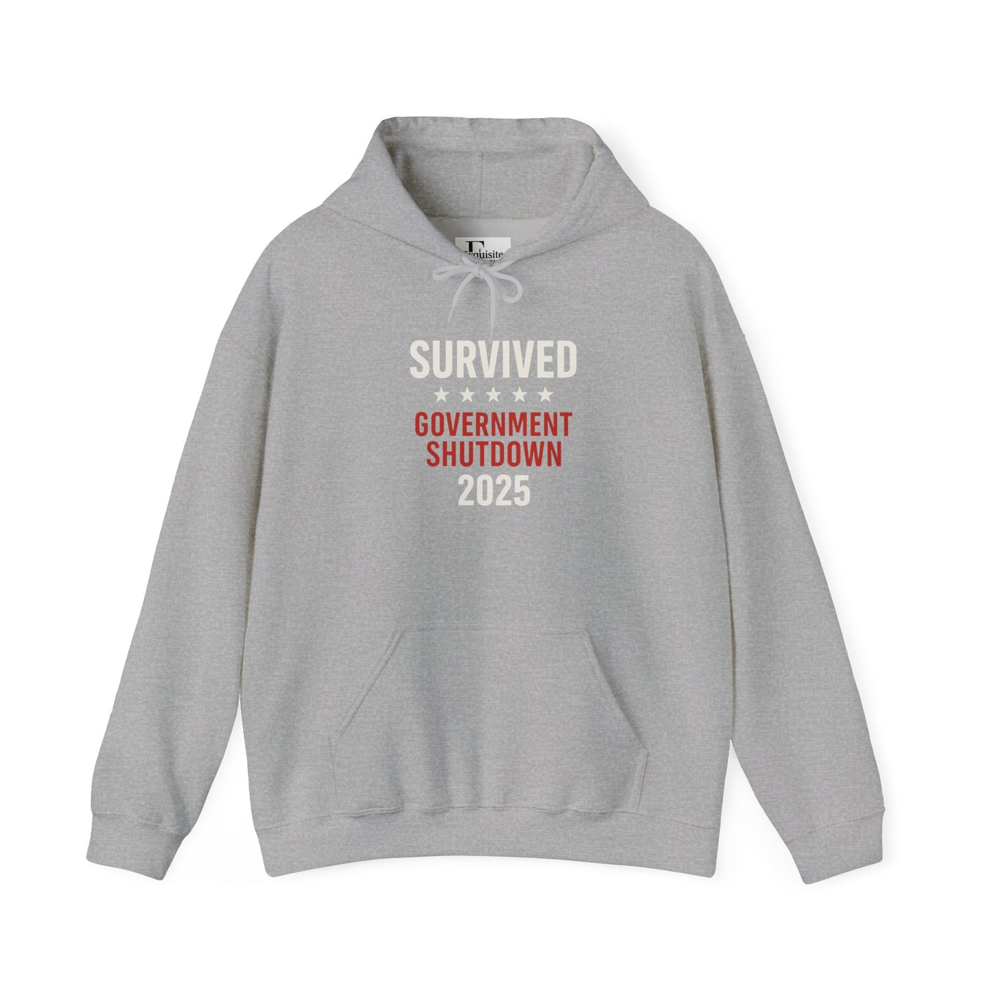 White text "Survived Government Shutdown" Hoodie