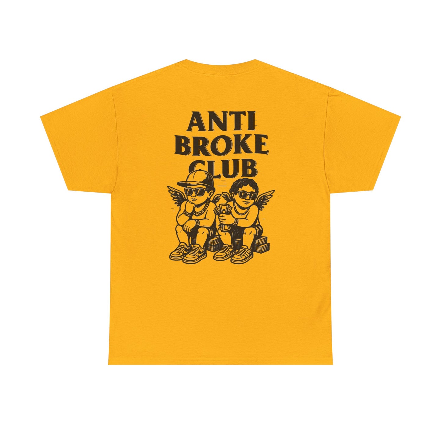 Anti Broke Club Graphic Tee, Casual Wear, Gift for Friends, Streetwear, Statement Shirt
