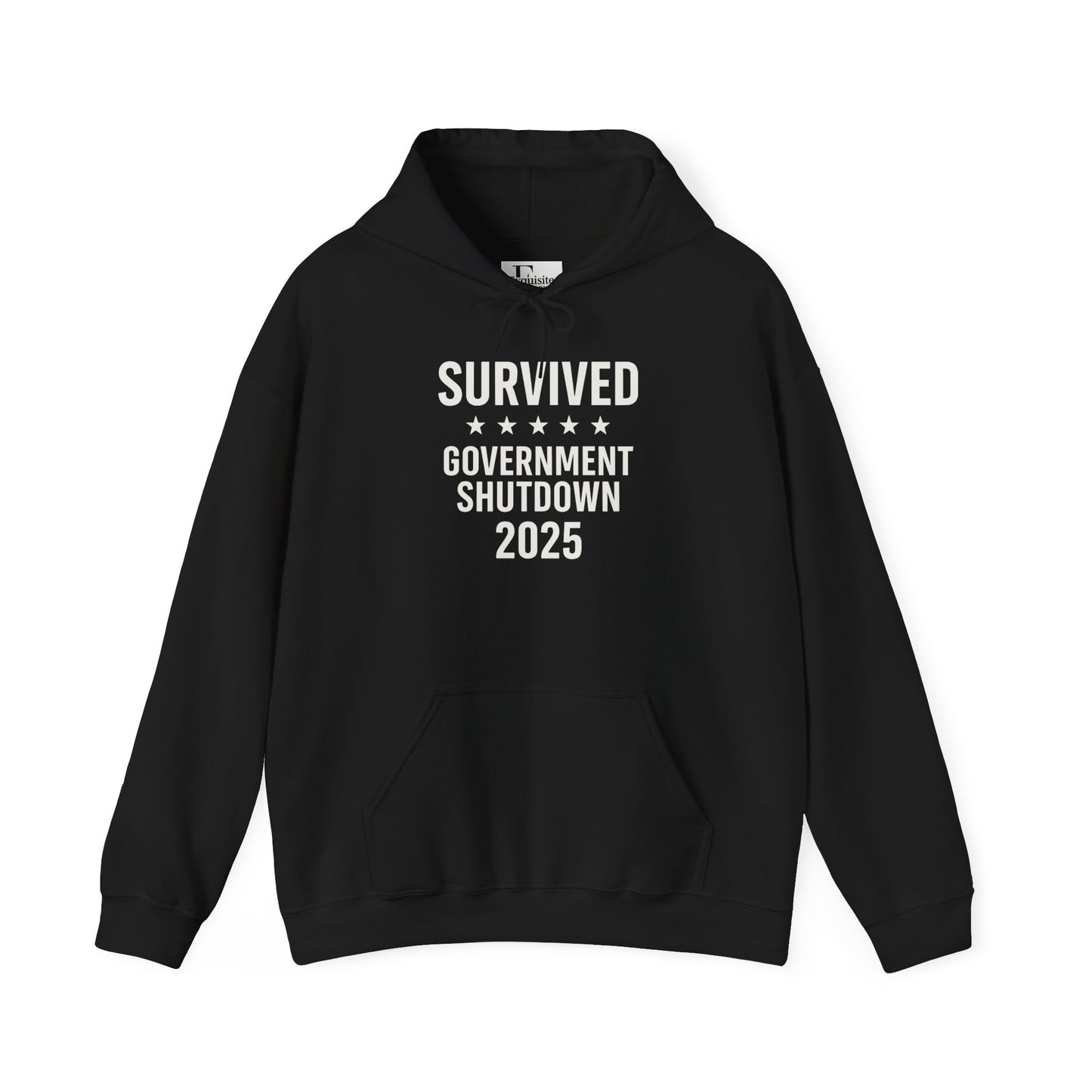 White text "Survived Government Shutdown" Hoodie