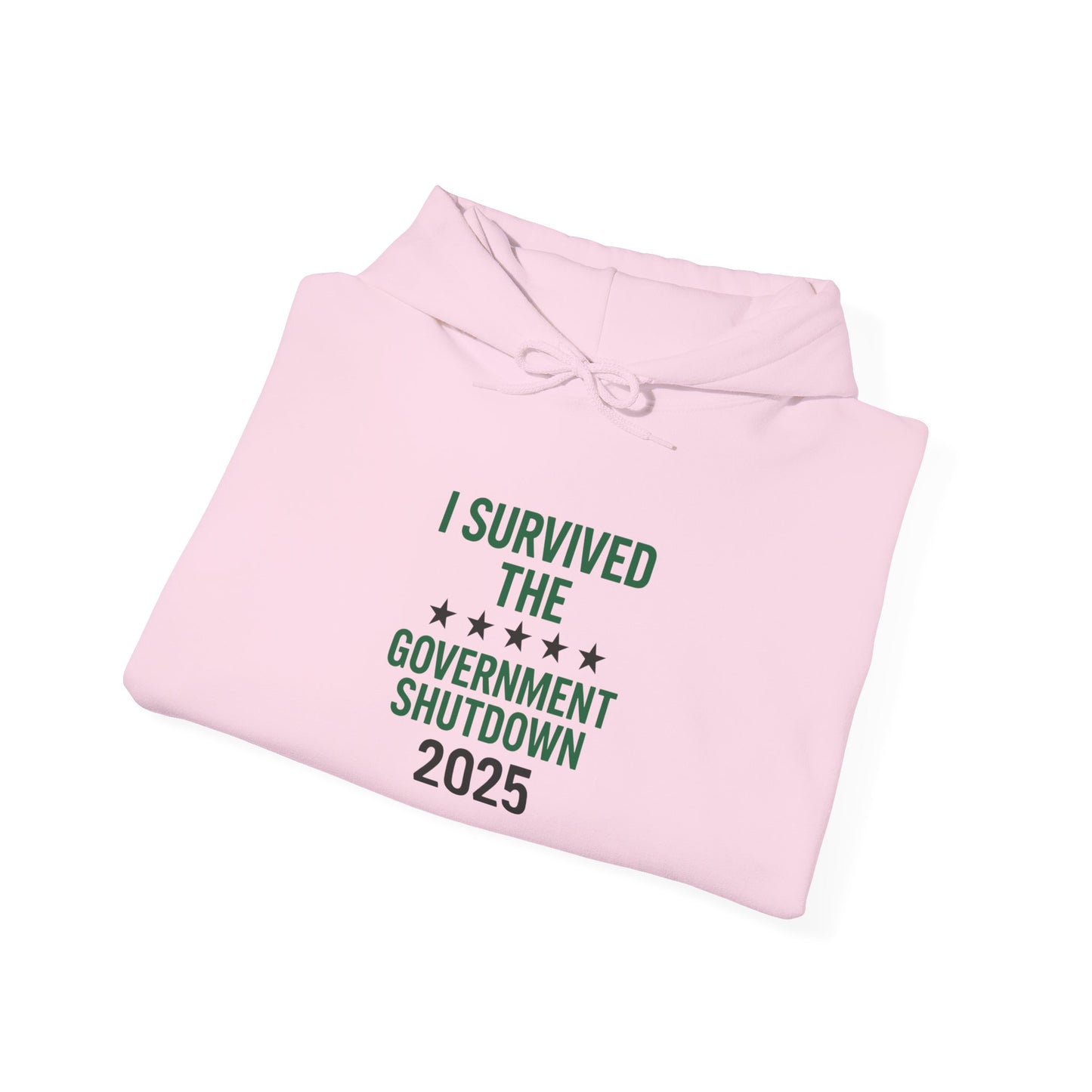 Green and black "I Survived the Government Shutdown 2025" Commemorative Hoodie