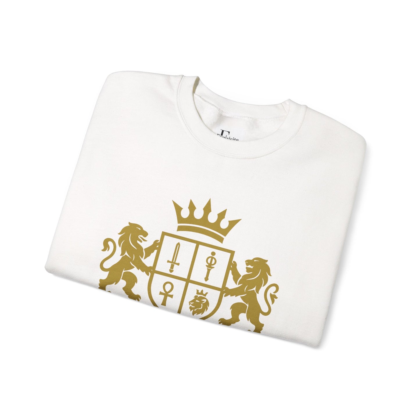 "Sovrn" sovereign  Wear the throne"  Luxury Gold Crest Crewneck Sweatshirt