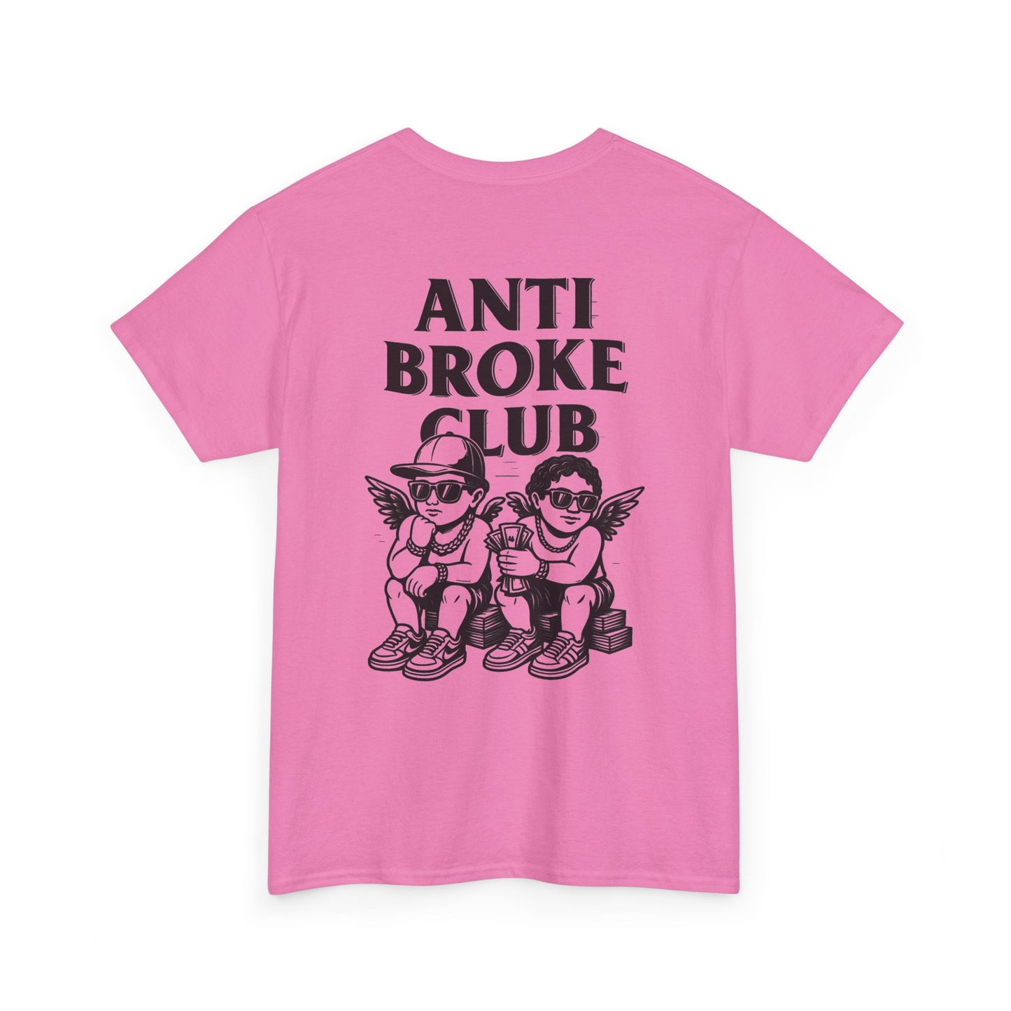 Anti Broke Club Graphic Tee, Casual Wear, Gift for Friends, Streetwear, Statement Shirt