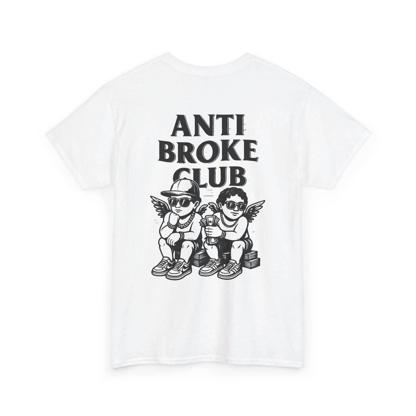 Anti Broke Club Graphic Tee, Casual Wear, Gift for Friends, Streetwear, Statement Shirt