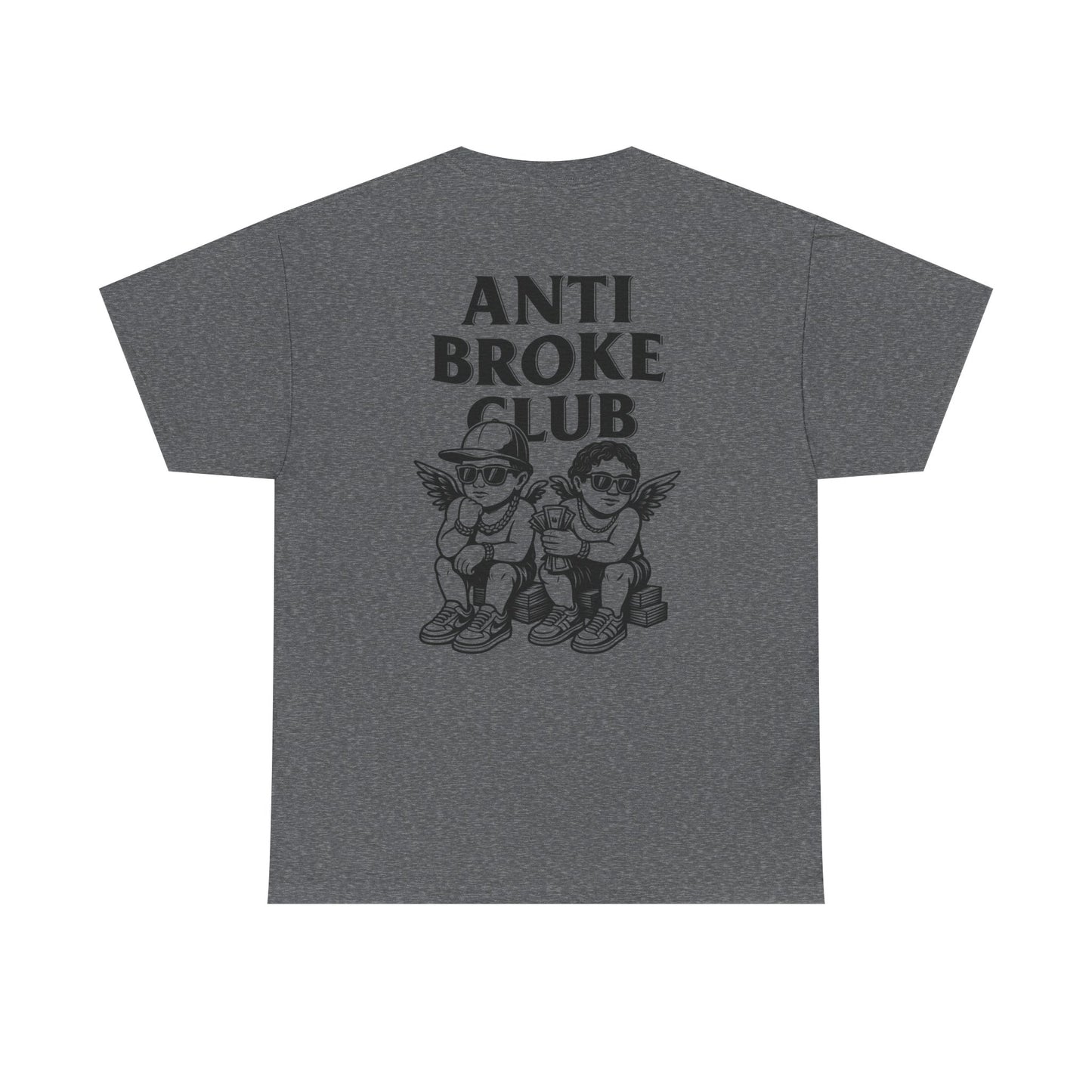 Anti Broke Club Graphic Tee, Casual Wear, Gift for Friends, Streetwear, Statement Shirt